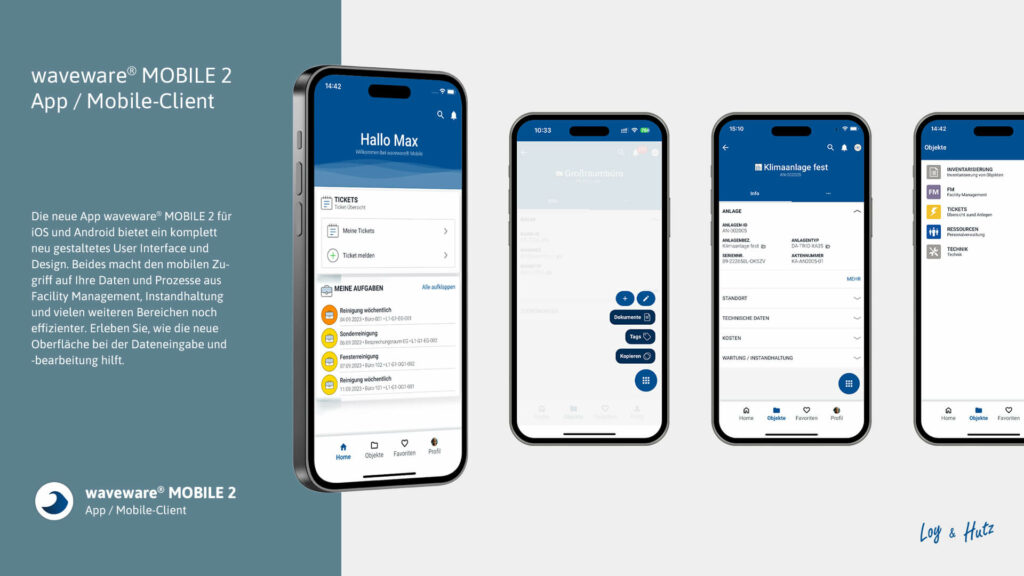 Mobile 2 App von Loy - Software für FM und CAFM